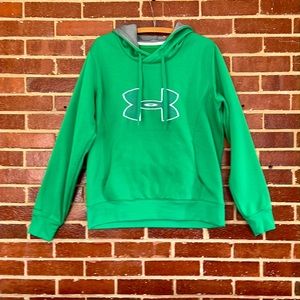 Under Armour green hooded sweatshirt, XL